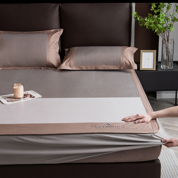 91家纺网 家纺一手货源 找家纺 （总）印季家纺 2026新款拼色加密冰藤席子凉席