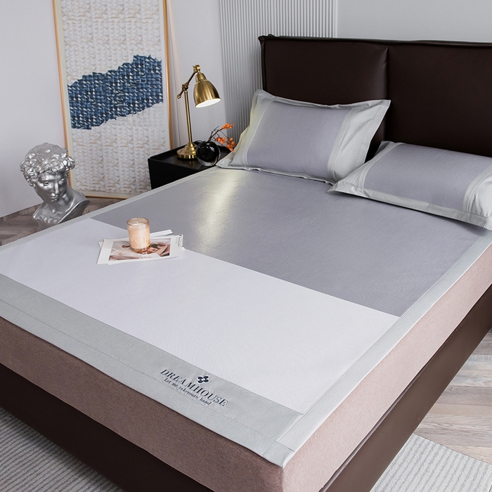 91家纺网 家纺一手货源 找家纺 （总）印季家纺 2026新款拼色加密冰藤席子凉席