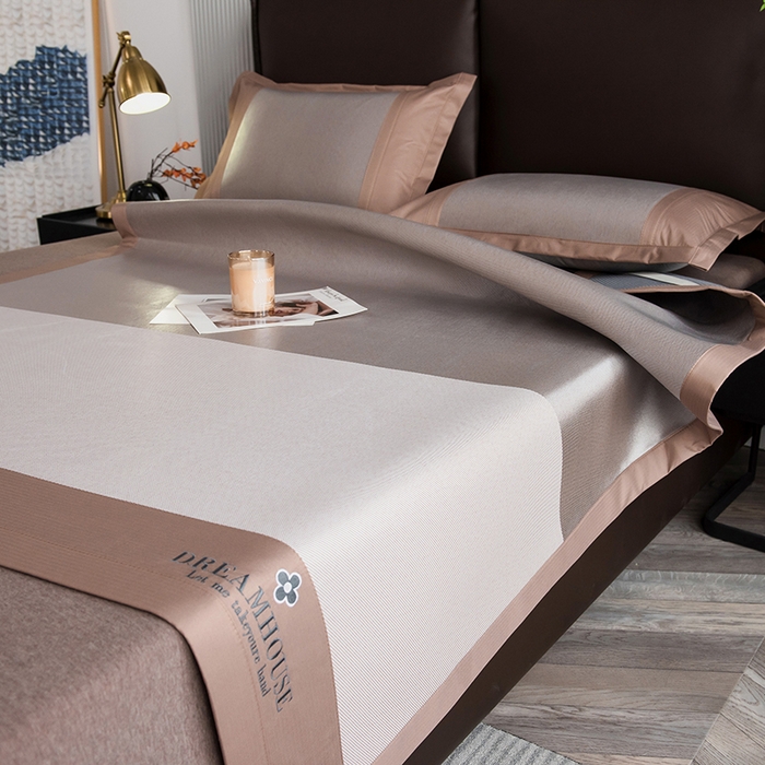 91家纺网 家纺一手货源 找家纺 （总）印季家纺 2026新款拼色加密冰藤席子凉席