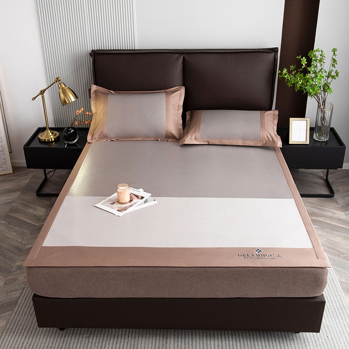 91家纺网 家纺一手货源 找家纺 （总）印季家纺 2026新款拼色加密冰藤席子凉席