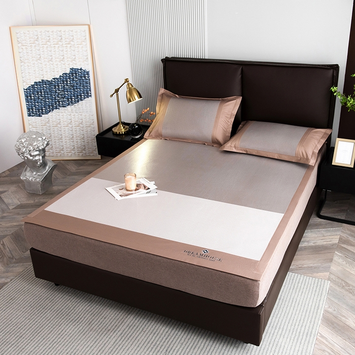 91家纺网 家纺一手货源 找家纺 （总）印季家纺 2026新款拼色加密冰藤席子凉席