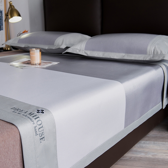 91家纺网 家纺一手货源 找家纺 印季家纺 2026新款拼色加密冰藤席子凉席 色块-紫色