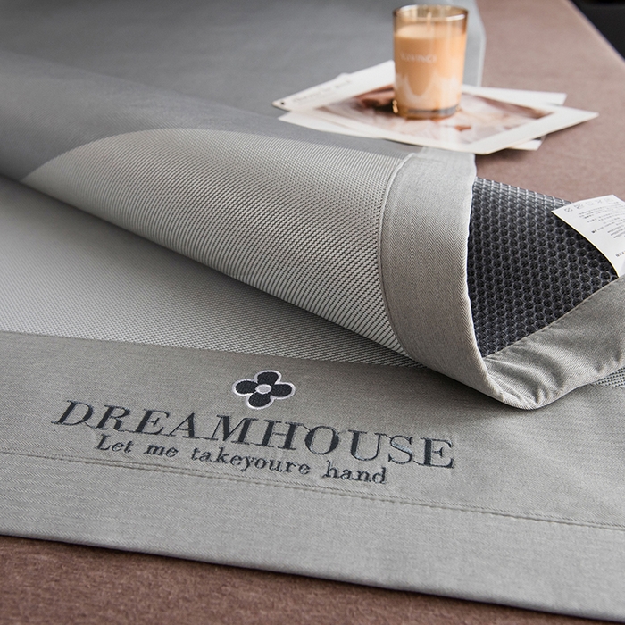 91家纺网 家纺一手货源 找家纺 印季家纺 2026新款拼色加密冰藤席子凉席 条纹-浅灰