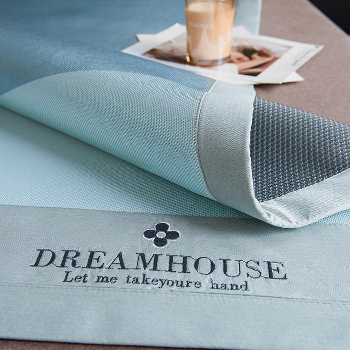 91家纺网 家纺一手货源 找家纺 印季家纺 2026新款拼色加密冰藤席子凉席 条纹-蓝绿