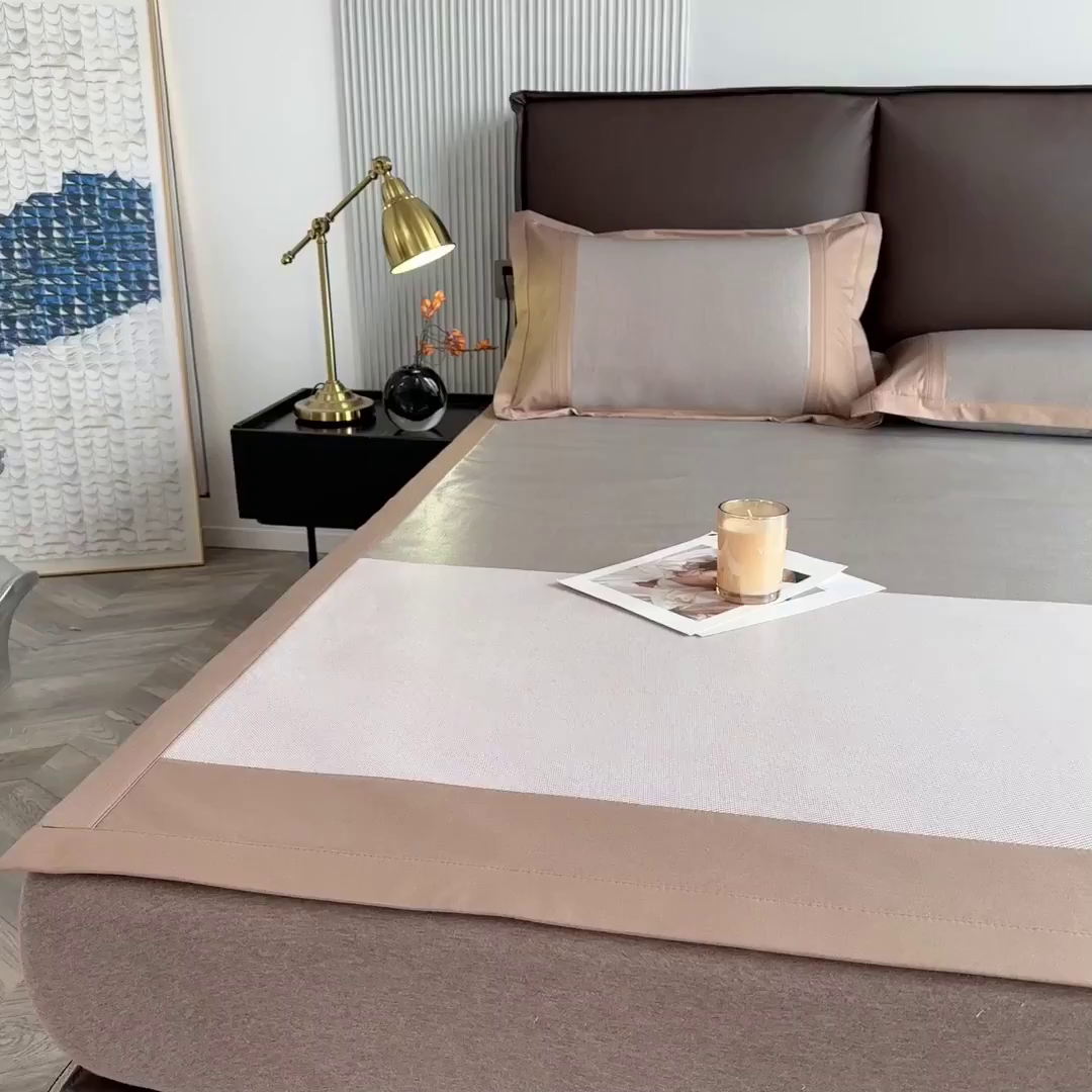 91家纺网 家纺一手货源 找家纺 （总）印季家纺 2026新款拼色加密冰藤席子凉席