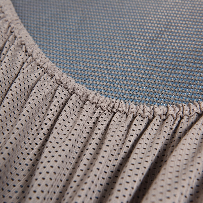 91家纺网 家纺一手货源 找家纺 印季家纺 2026新款5A级抗菌加厚绣花冰藤席-幸运狗（床席款） 雾霾蓝