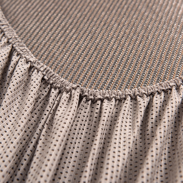 91家纺网 家纺一手货源 找家纺 印季家纺 2026新款5A级抗菌加厚绣花冰藤席-幸运狗（床笠款） 银棕