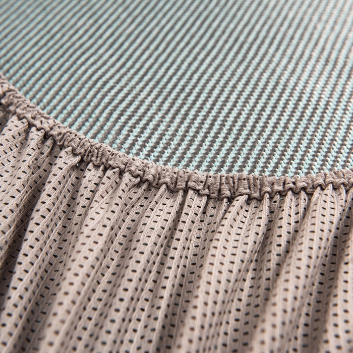 91家纺网 家纺一手货源 找家纺 印季家纺 2026新款5A级抗菌加厚绣花冰藤席-幸运狗（床笠款） 湖绿