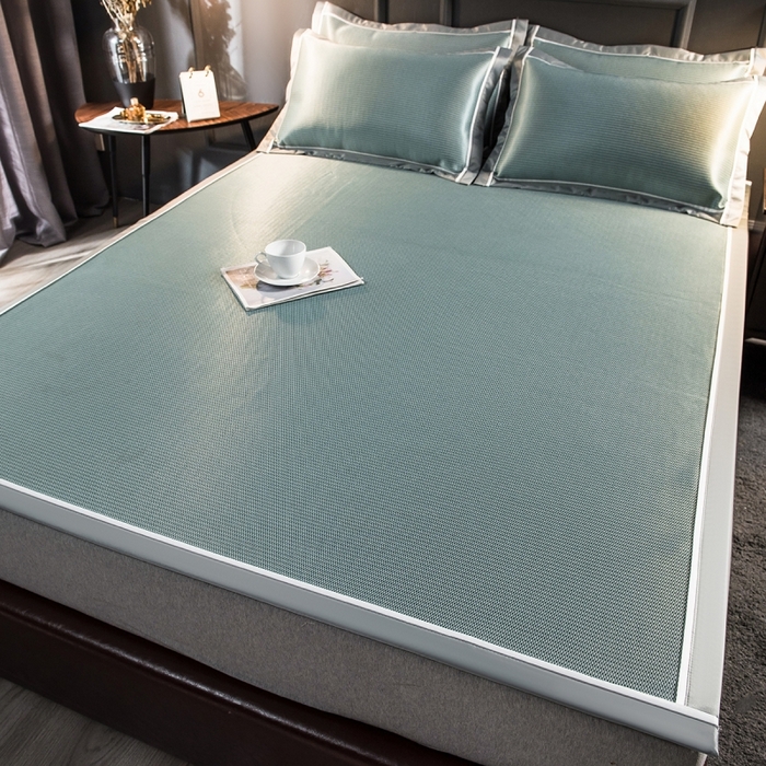 91家纺网 家纺一手货源 找家纺 （总）印季家纺 2026新款1200D加密纯色碳光席席子凉席