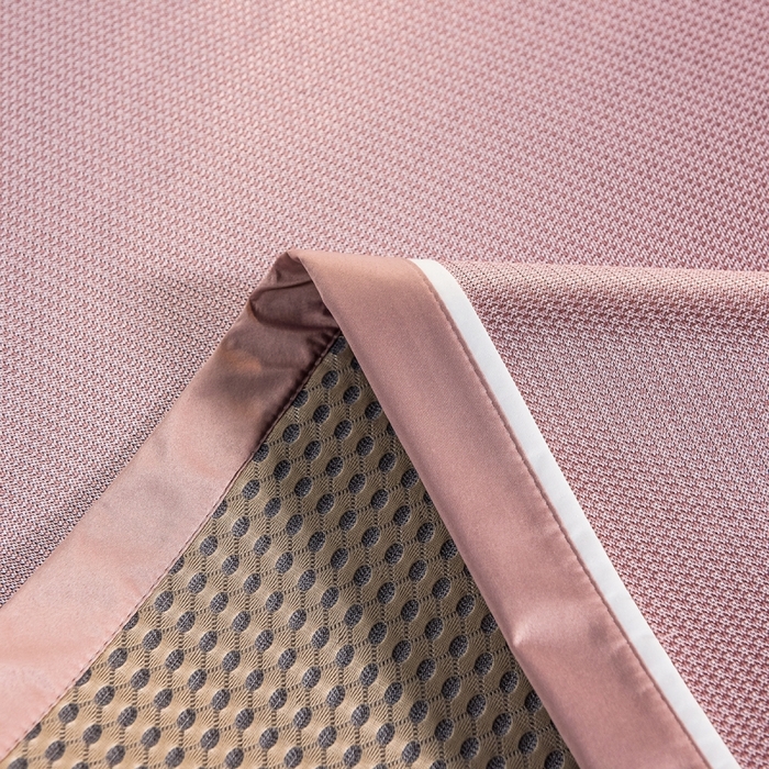 91家纺网 家纺一手货源 找家纺 印季家纺 2026新款1200D加密纯色碳光席席子凉席 嫩粉