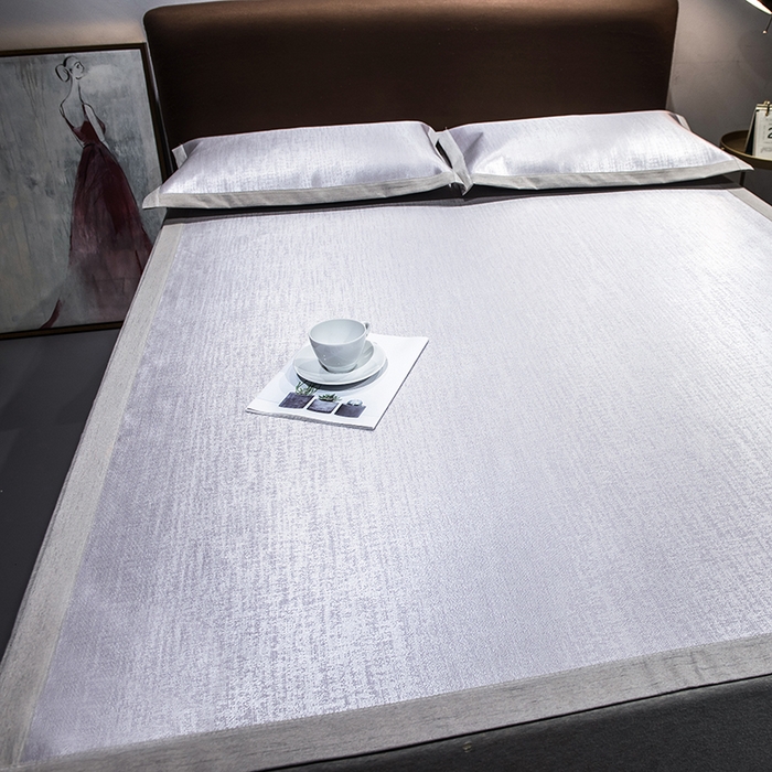 91家纺网 家纺一手货源 找家纺 （总）印季家纺 2026新款600D（纯色）肌理纹4D三明治冰丝席