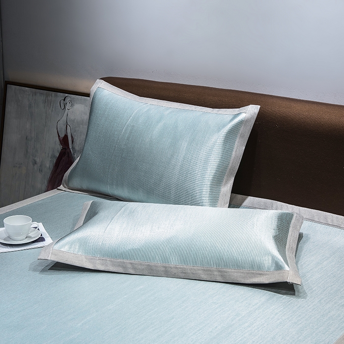 91家纺网 家纺一手货源 找家纺 （总）印季家纺 2026新款600D（纯色）肌理纹4D三明治冰丝席