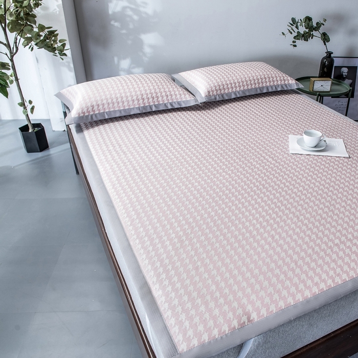 91家纺网 家纺一手货源 找家纺 （总）印季家纺 2026新款600D千鸟格席子凉席