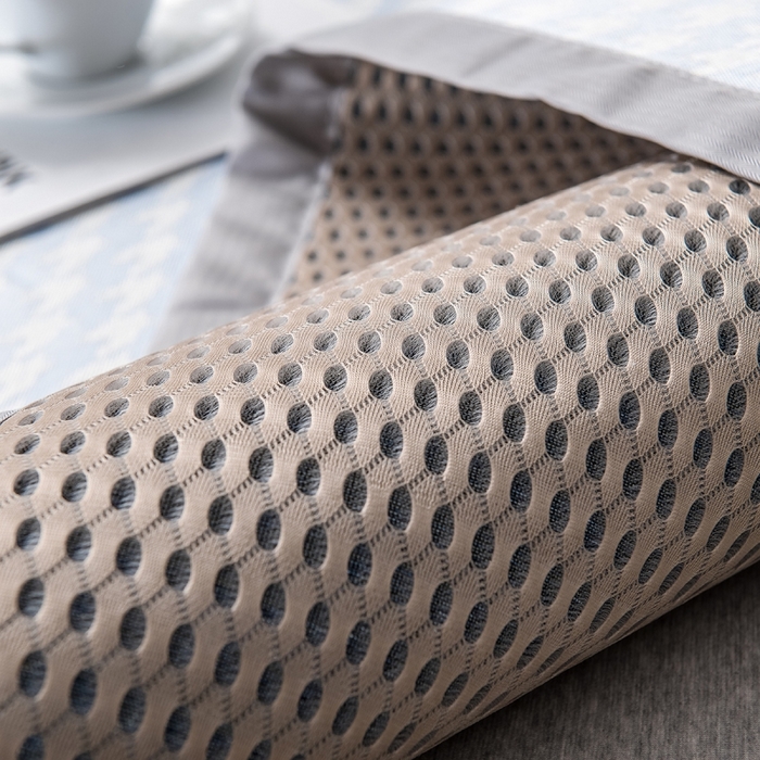 91家纺网 家纺一手货源 找家纺 印季家纺 2026新款600D千鸟格席子凉席 天蓝