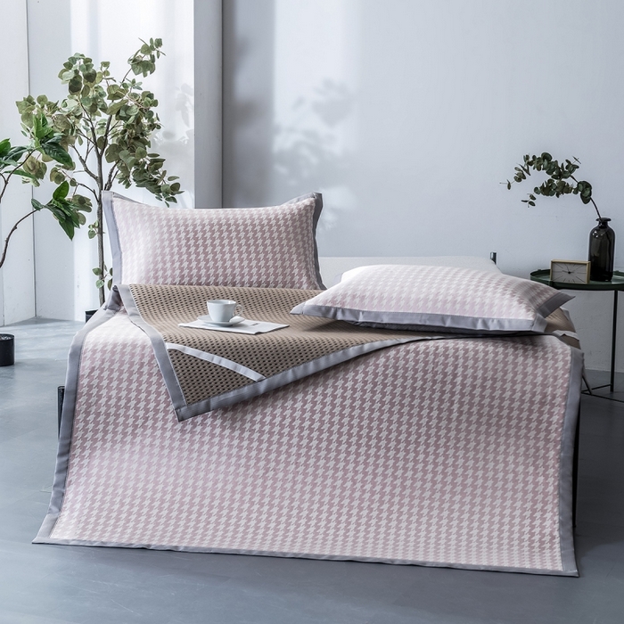 91家纺网 家纺一手货源 找家纺 （总）印季家纺 2026新款600D千鸟格席子凉席