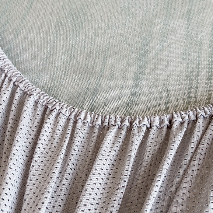 91家纺网 家纺一手货源 找家纺 印季家纺 2026新款5A级抗菌加厚绣花冰丝席-流星雨（床席款） 银灰