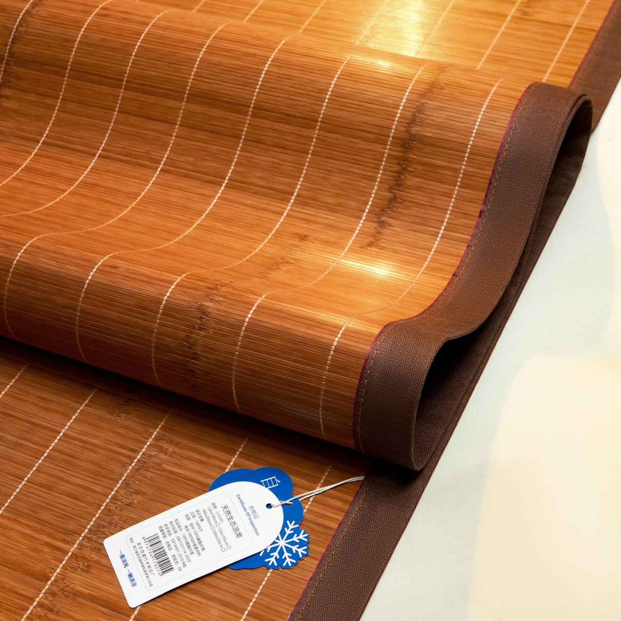 91家纺网 家纺一手货源 找家纺 森璐家纺 2026新款竹韵清凉竹席凉席席子 艾草驱蚊席