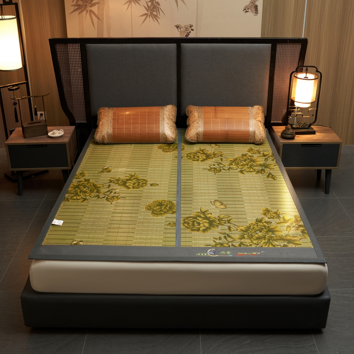 91家纺网 家纺一手货源 找家纺 森璐家纺 2026新款竹韵清凉竹席凉席席子 清凉一夏