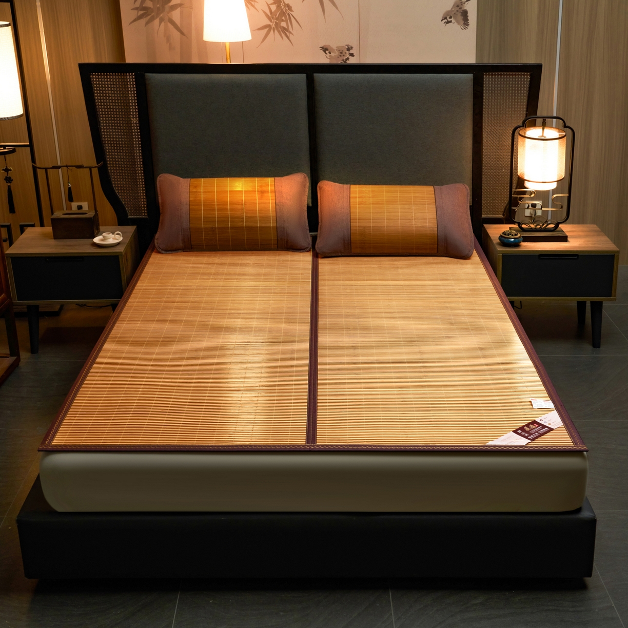 91家纺网 家纺一手货源 找家纺 森璐家纺 2026新款竹韵清凉竹席凉席席子 清凉席