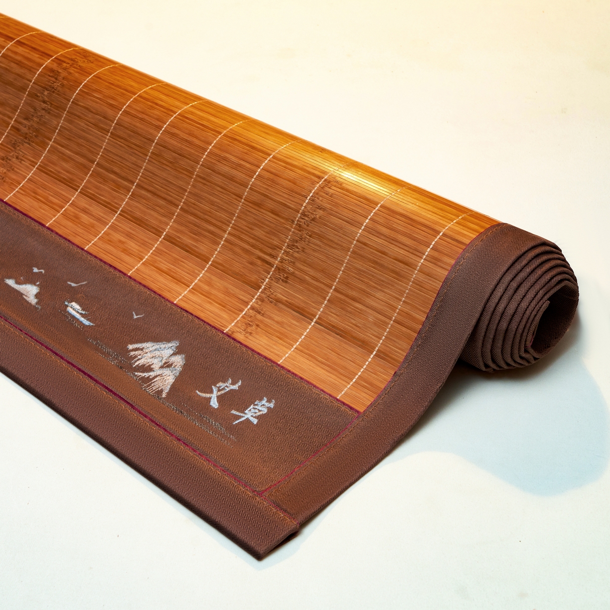 91家纺网 家纺一手货源 找家纺 森璐家纺 2026新款竹韵清凉竹席凉席席子 艾草驱蚊席