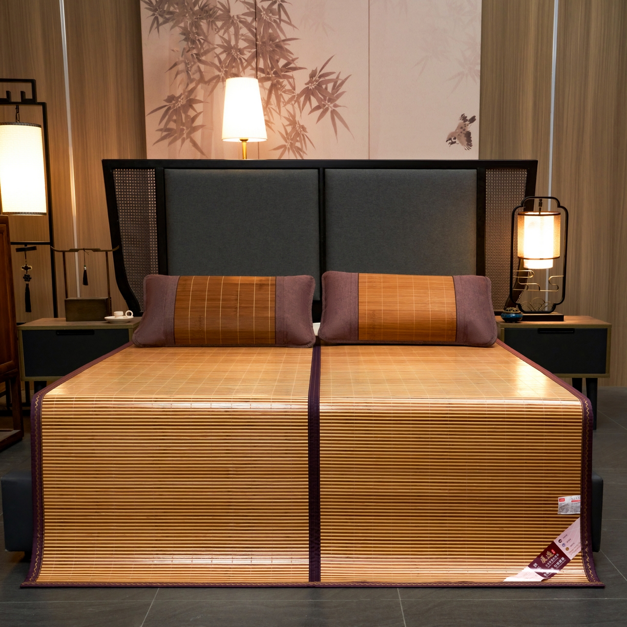 91家纺网 家纺一手货源 找家纺 森璐家纺 2026新款竹韵清凉竹席凉席席子 清凉席