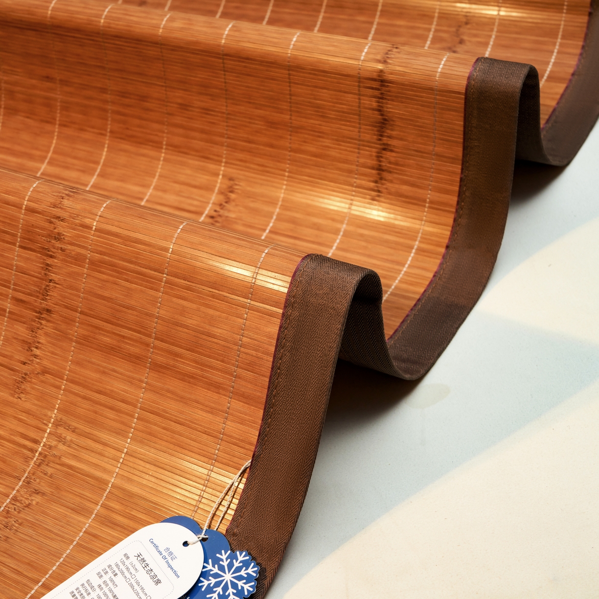 91家纺网 家纺一手货源 找家纺 森璐家纺 2026新款竹韵清凉竹席凉席席子 碳化席