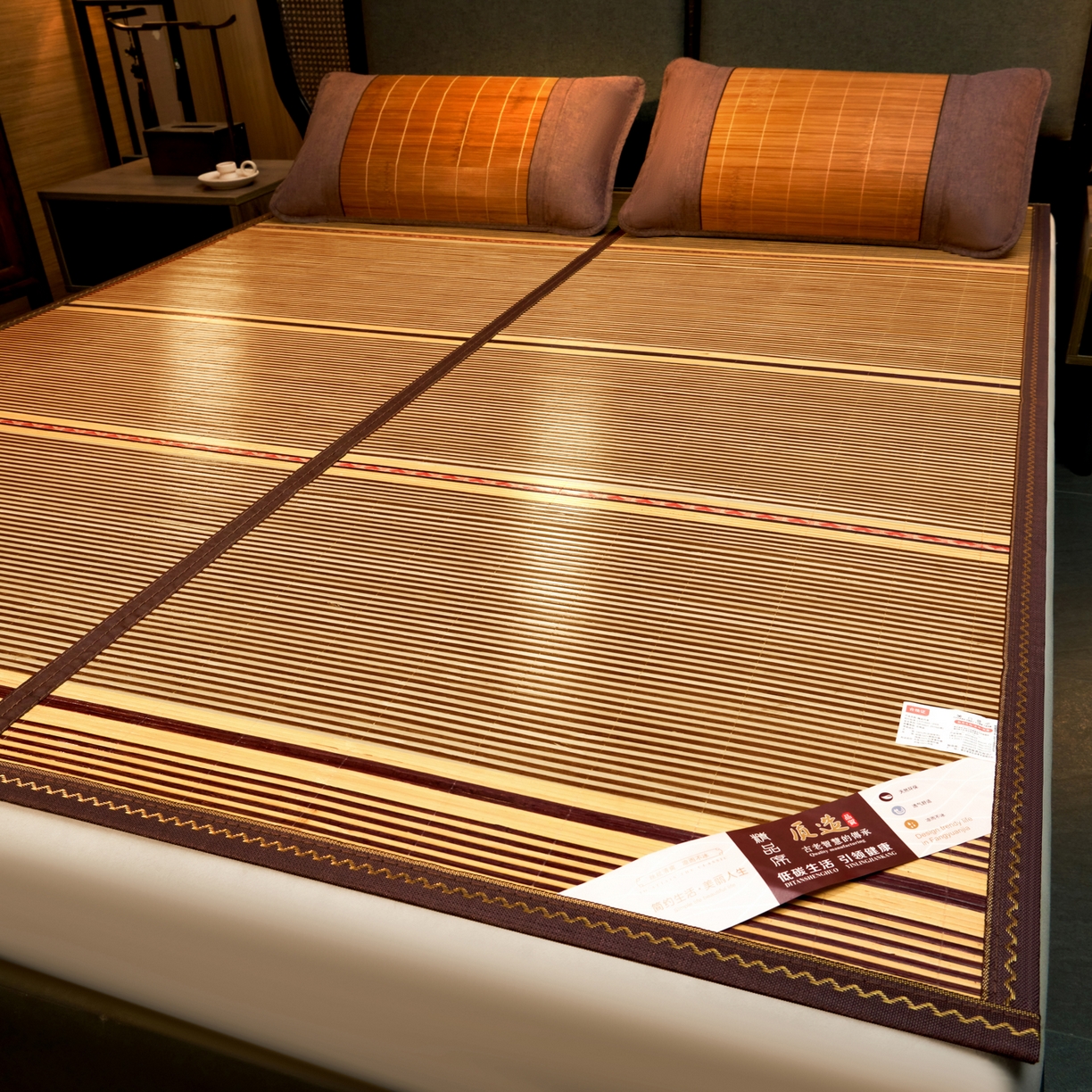 91家纺网 家纺一手货源 找家纺 森璐家纺 2026新款竹韵清凉竹席凉席席子 木纹席