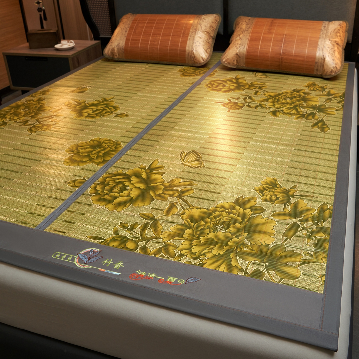 91家纺网 家纺一手货源 找家纺 森璐家纺 2026新款竹韵清凉竹席凉席席子 清凉一夏