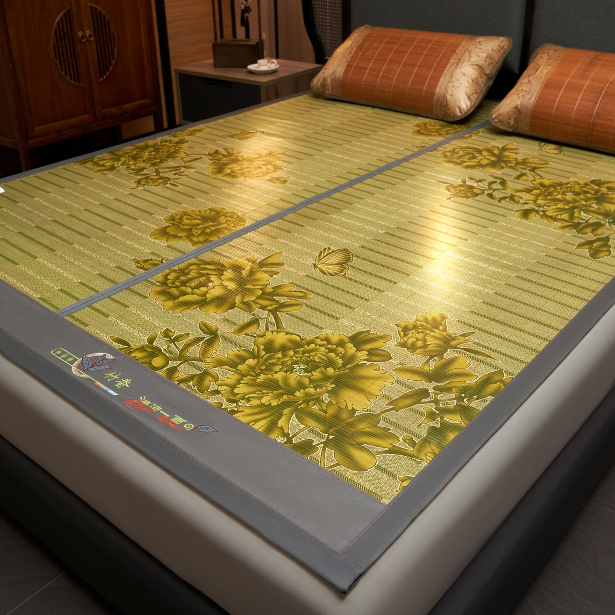 91家纺网 家纺一手货源 找家纺 森璐家纺 2026新款竹韵清凉竹席凉席席子 清凉一夏