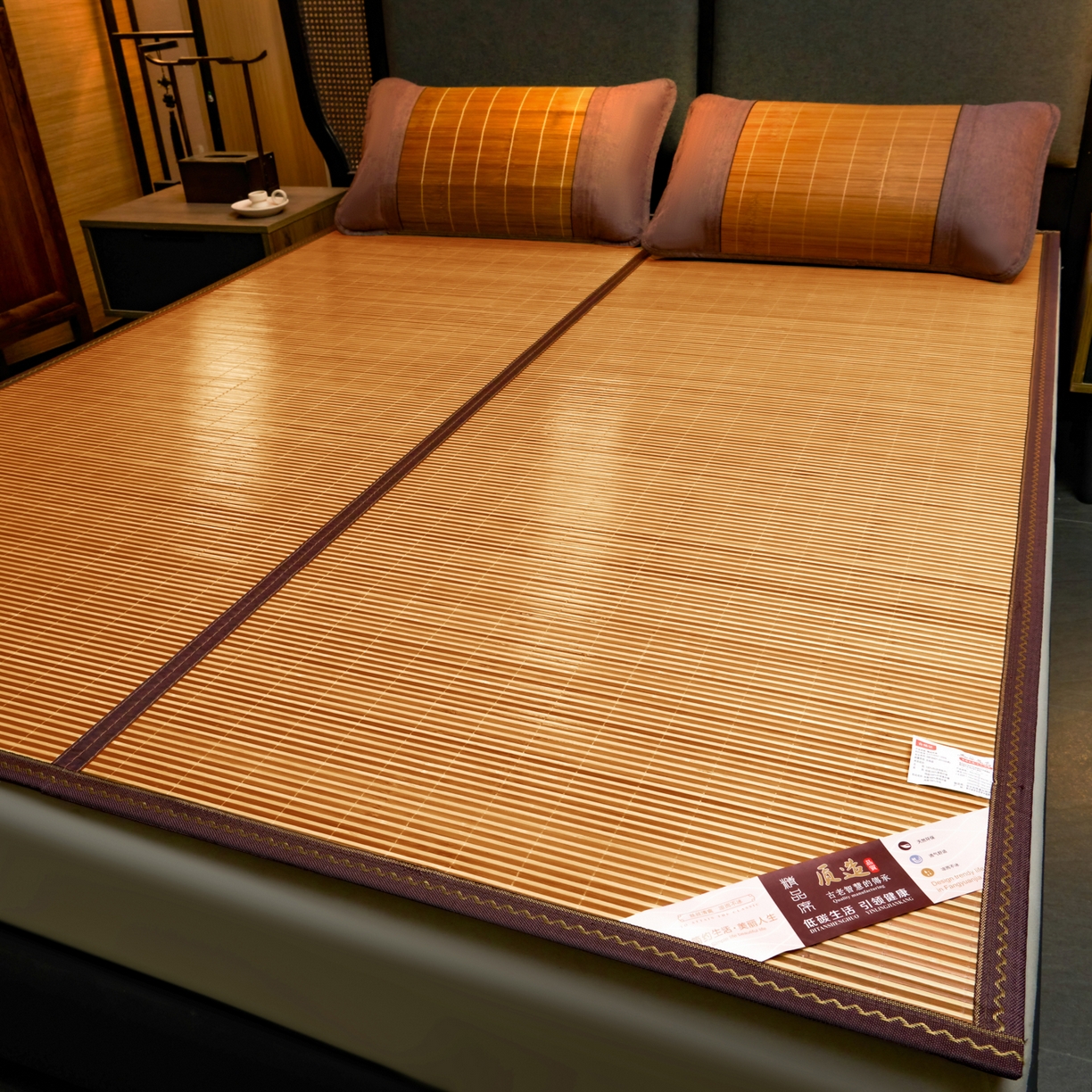 91家纺网 家纺一手货源 找家纺 森璐家纺 2026新款竹韵清凉竹席凉席席子 清凉席