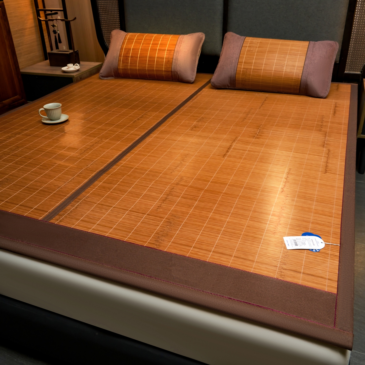 91家纺网 家纺一手货源 找家纺 森璐家纺 2026新款竹韵清凉竹席凉席席子 生态养生席