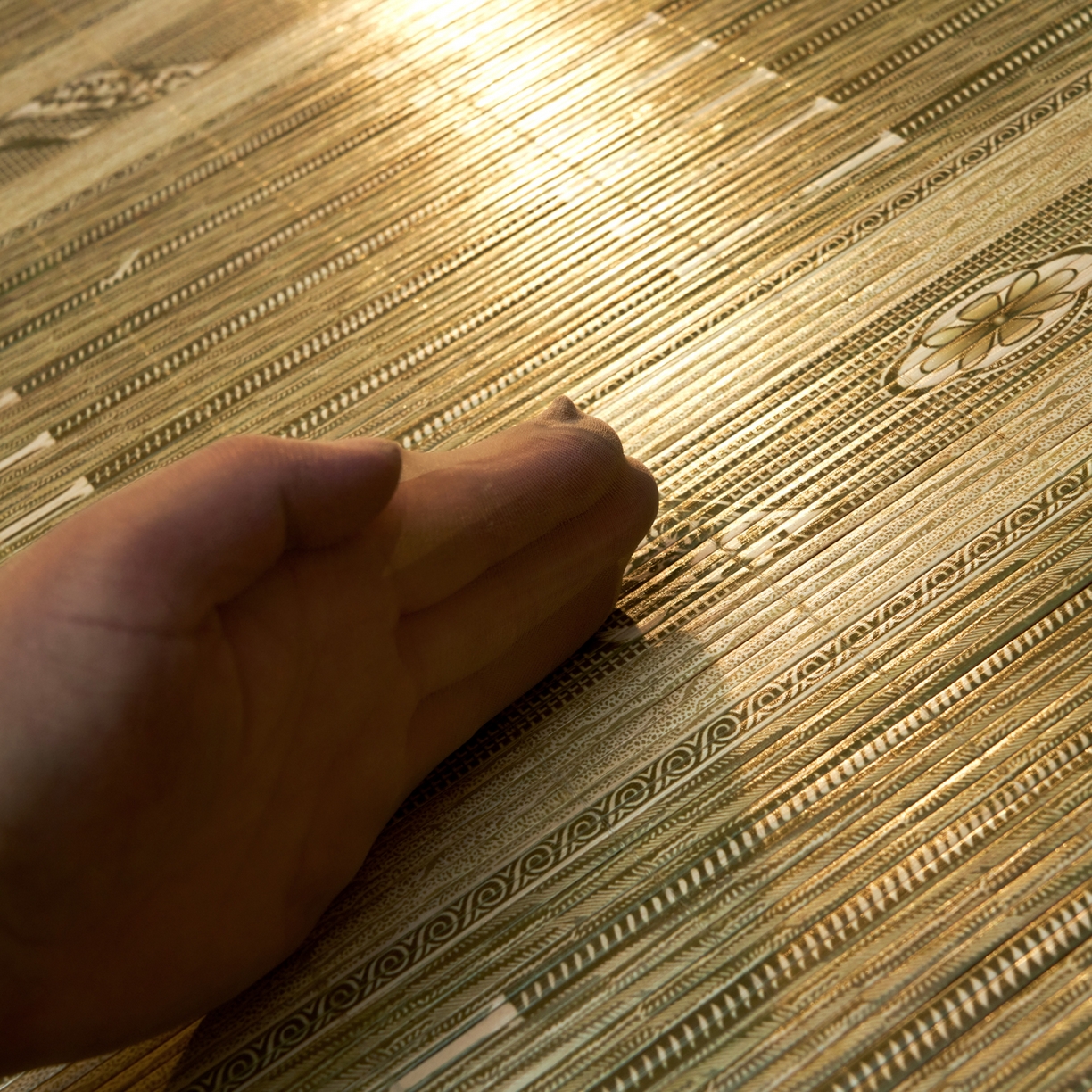 91家纺网 家纺一手货源 找家纺 森璐家纺 2026新款竹韵清凉竹席凉席席子 百福-绿