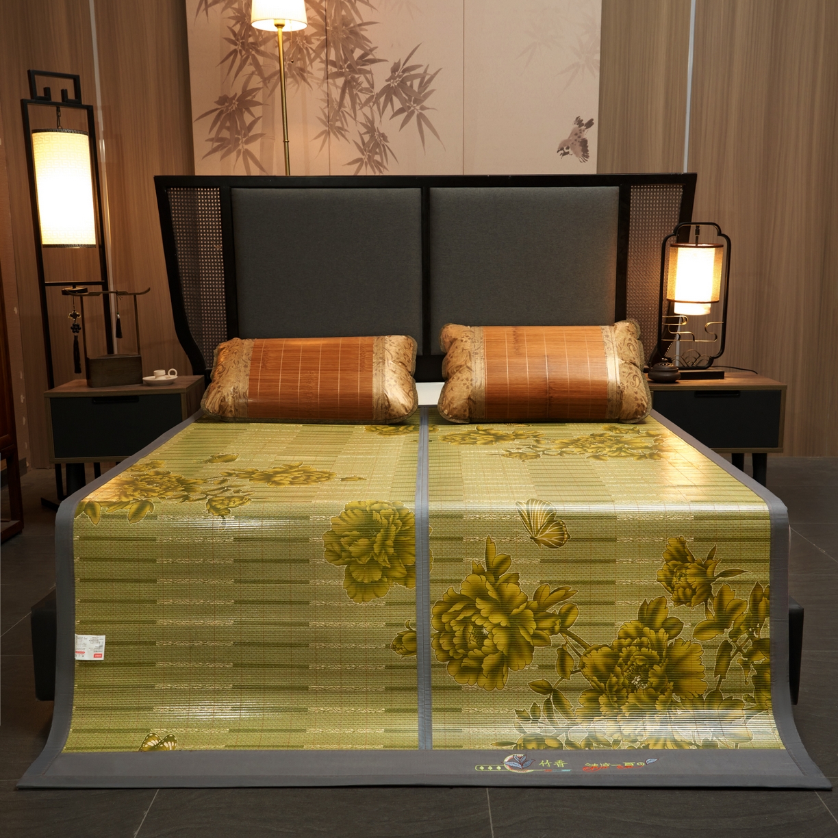 91家纺网 家纺一手货源 找家纺 森璐家纺 2026新款竹韵清凉竹席凉席席子 清凉一夏