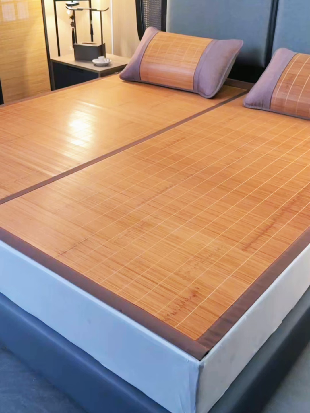 91家纺网 家纺一手货源 找家纺 森璐家纺 2026新款竹韵清凉竹席凉席席子 生态养生席