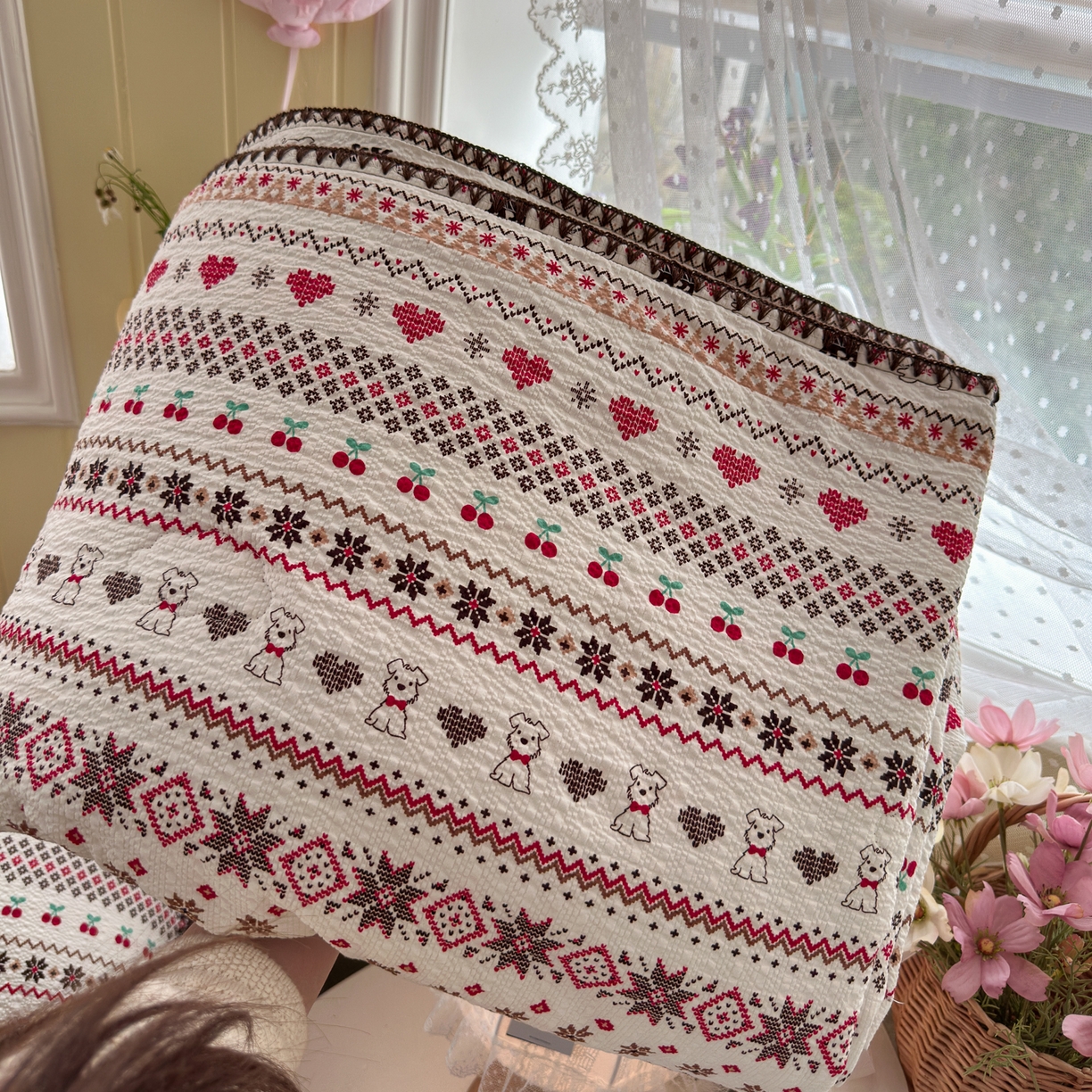 91家纺网 家纺一手货源 找家纺 初念 2026新款泡芙纱贝壳绣三角针夏被 提供买家秀 贝壳绣-萌物条条