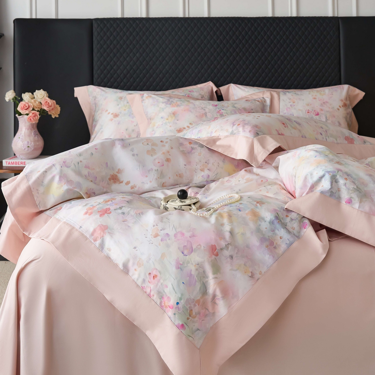 91家纺网 家纺一手货源 找家纺 [91家纺网精选]A版50支全棉纯棉数码印花B版50支全棉四件套,莉莉安粉,莉莉安紫,洛可可粉,洛可可紫,仲夏庄园