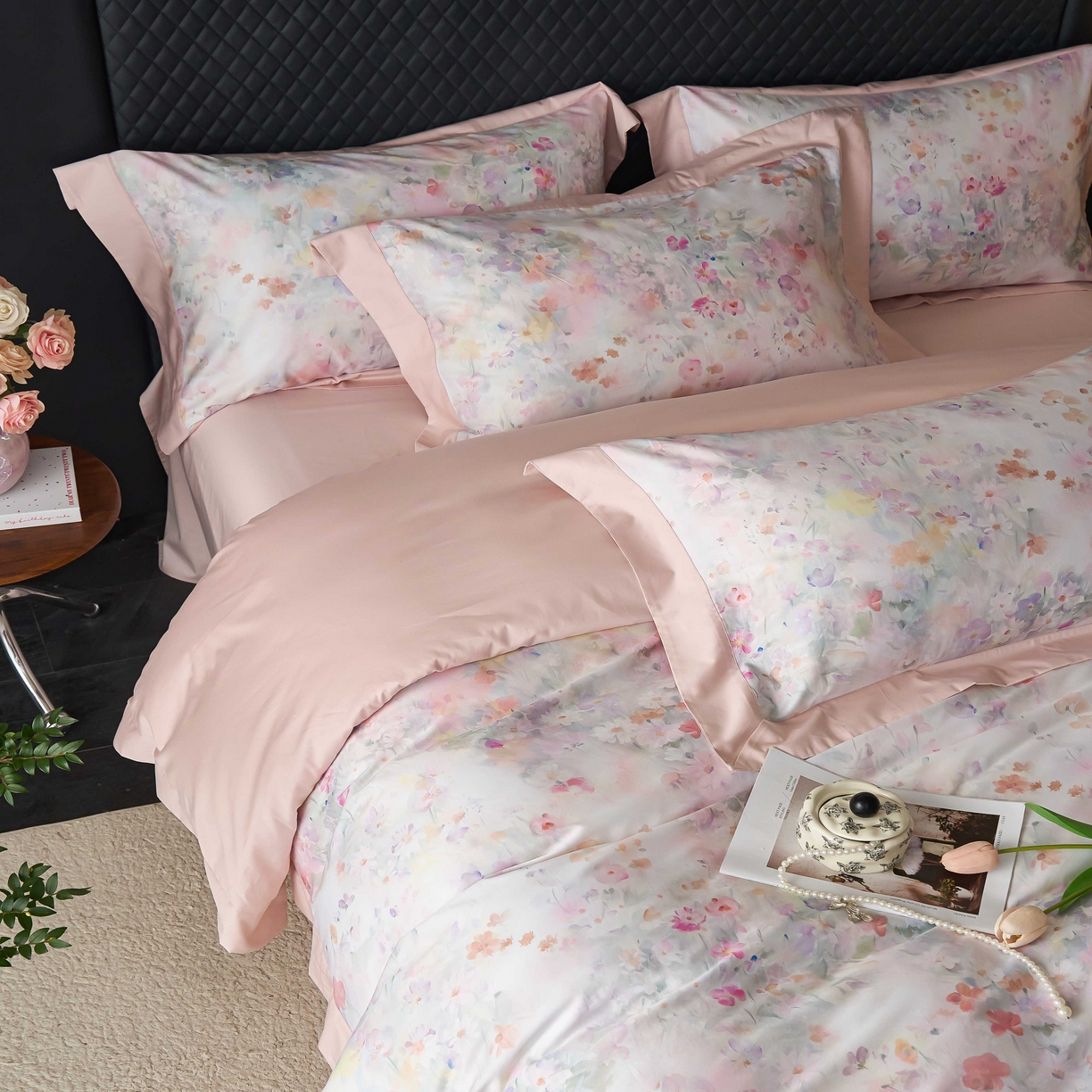 91家纺网 家纺一手货源 找家纺 [91家纺网精选]A版50支全棉纯棉数码印花B版50支全棉四件套