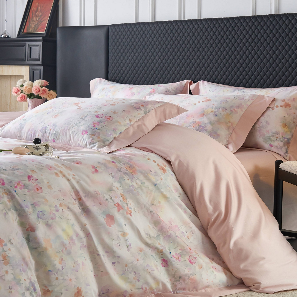 91家纺网 家纺一手货源 找家纺 [91家纺网精选]A版50支全棉纯棉数码印花B版50支全棉四件套