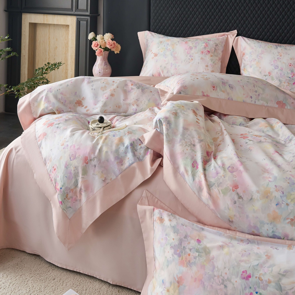 91家纺网 家纺一手货源 找家纺 [91家纺网精选]A版50支全棉纯棉数码印花B版50支全棉四件套