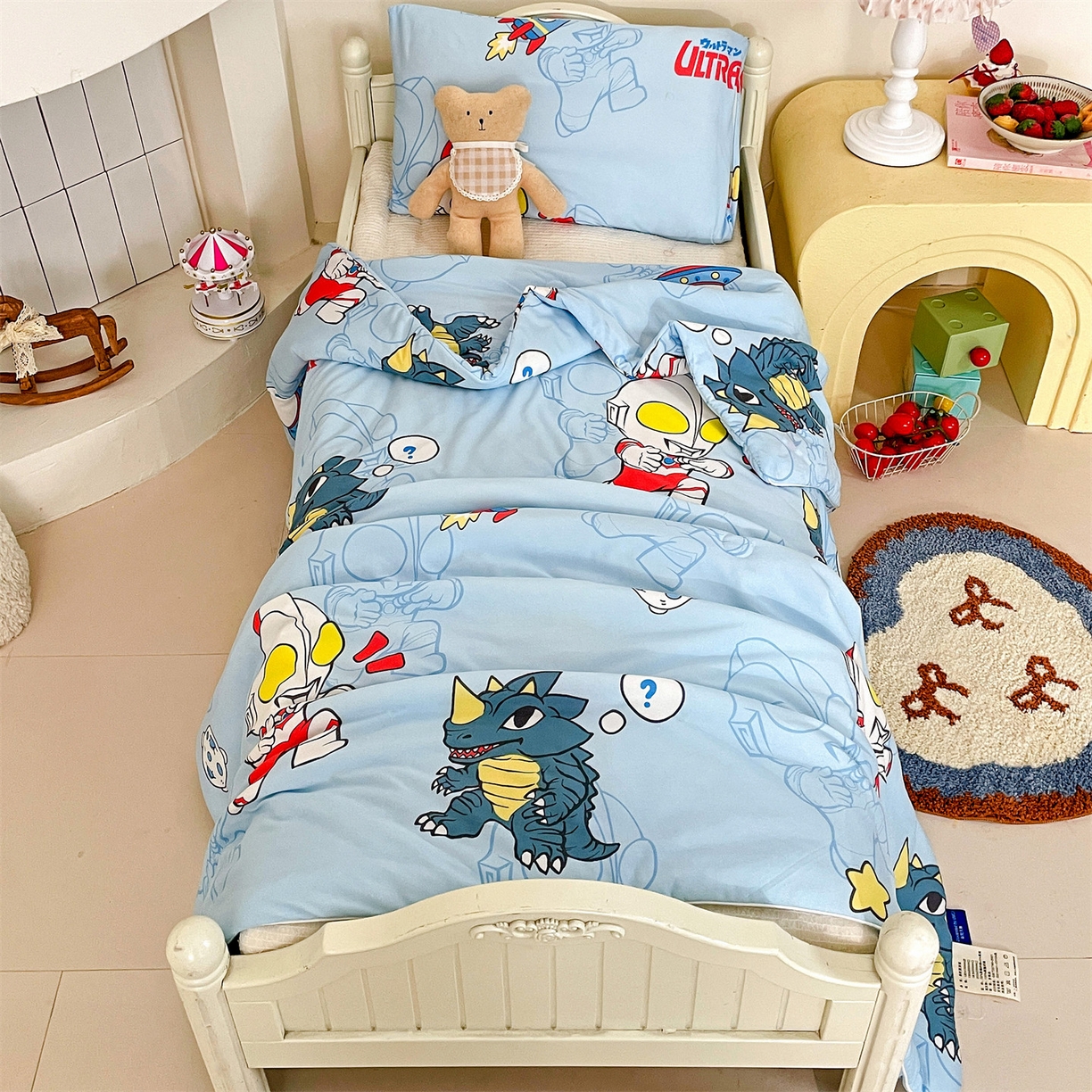 91家纺网 家纺一手货源 找家纺 （总）名兮家居 2026新款A类经典奥特曼三丽鸥儿童针织棉夏凉被空调被【含防伪标】