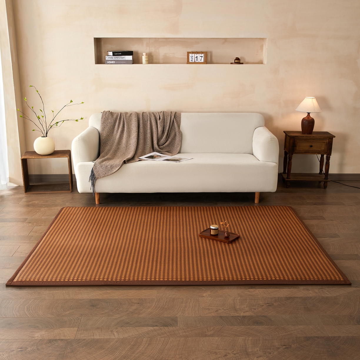 91家纺网 家纺一手货源 找家纺 航途席业 2026新款冰丝凉席地垫 古奢藤