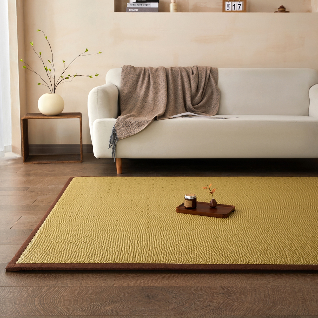 91家纺网 家纺一手货源 找家纺 航途席业 2026新款冰丝凉席地垫 绿饼干