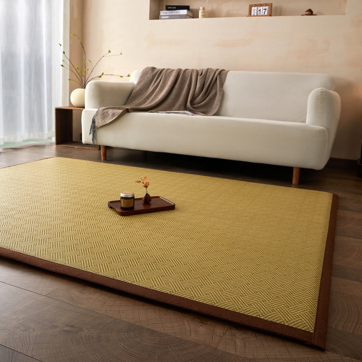 91家纺网 家纺一手货源 找家纺 航途席业 2026新款冰丝凉席地垫 绿饼干