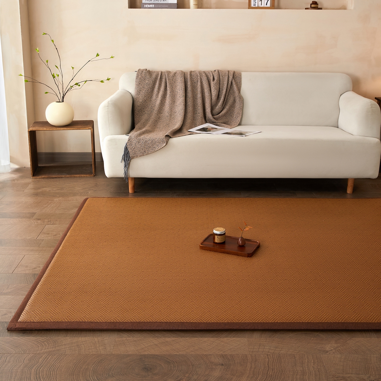 91家纺网 家纺一手货源 找家纺 航途席业 2026新款冰丝凉席地垫 饼干花