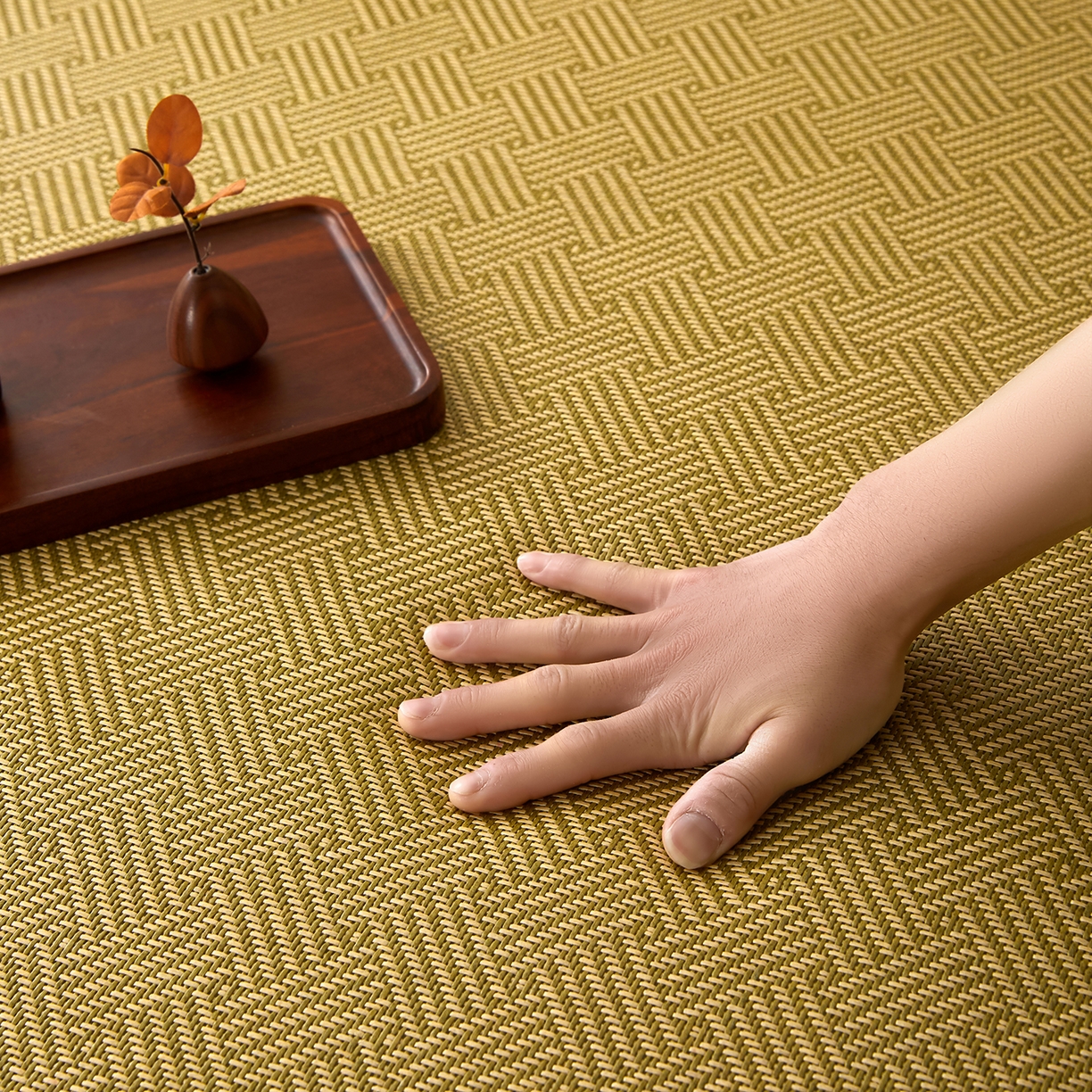 91家纺网 家纺一手货源 找家纺 航途席业 2026新款冰丝凉席地垫 绿饼干