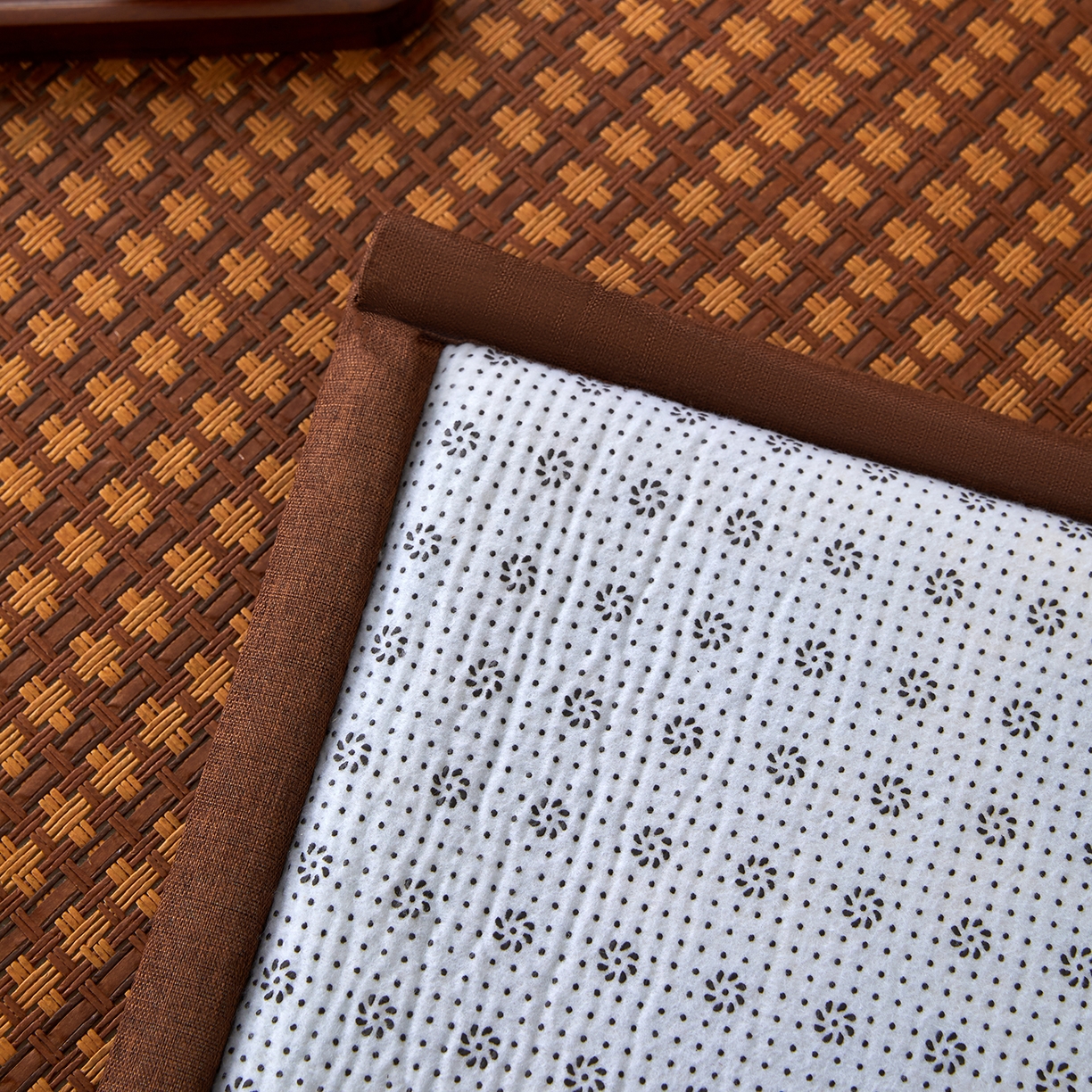 91家纺网 家纺一手货源 找家纺 航途席业 2026新款冰丝凉席地垫 古奢藤