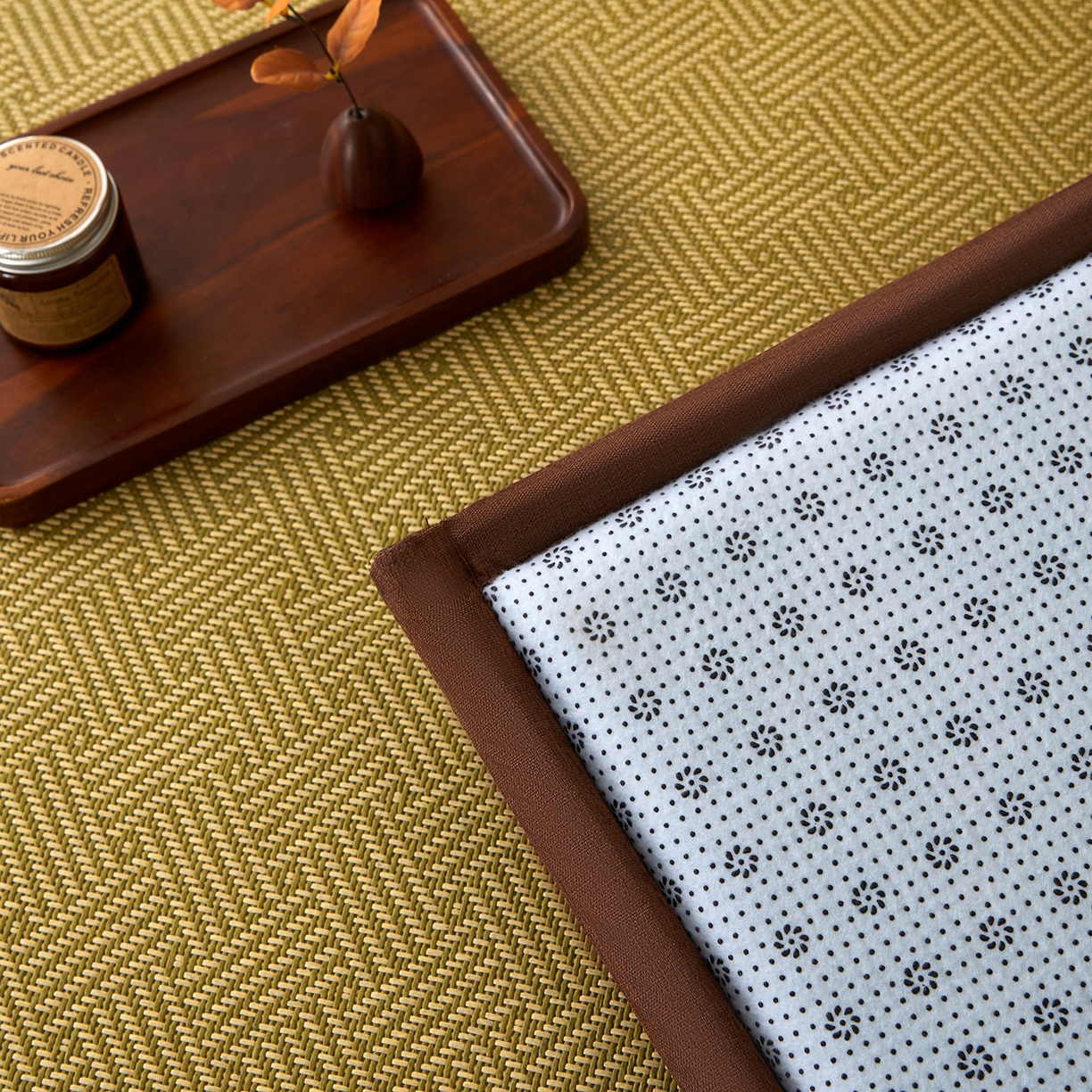 91家纺网 家纺一手货源 找家纺 航途席业 2026新款冰丝凉席地垫 绿饼干