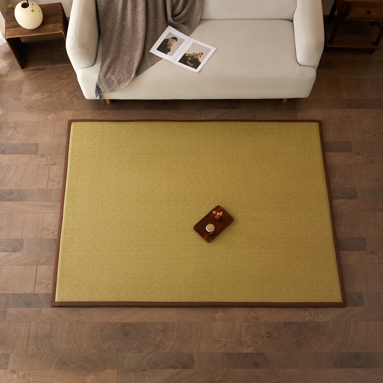 91家纺网 家纺一手货源 找家纺 航途席业 2026新款冰丝凉席地垫 绿饼干