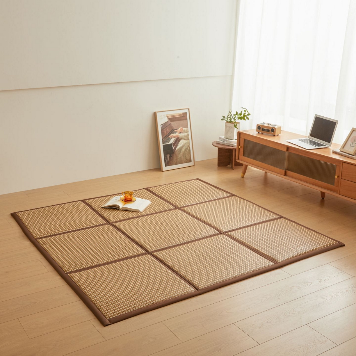 91家纺网 家纺一手货源 找家纺 （总）航途席业 2026新款拼接格榻榻米地垫