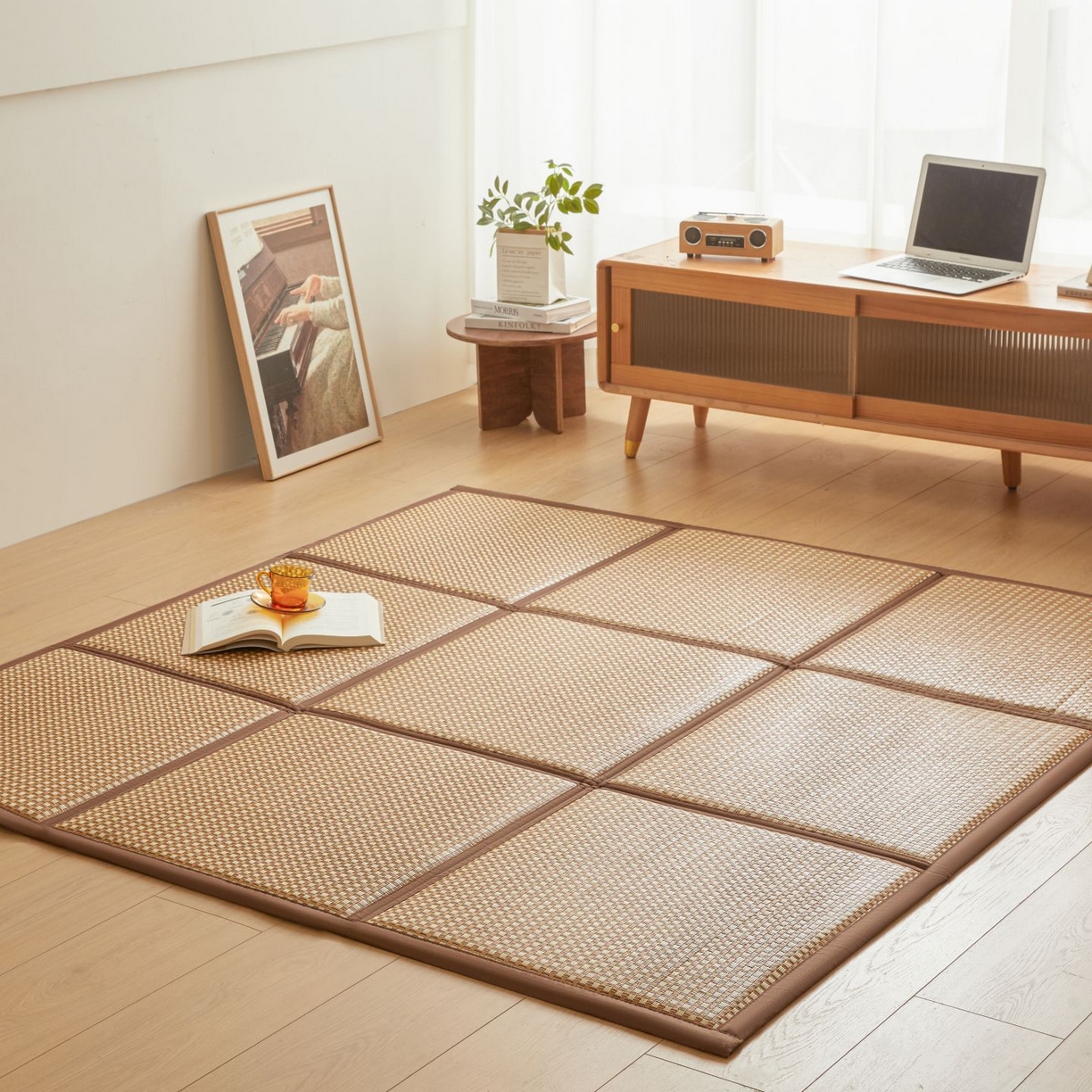 91家纺网 家纺一手货源 找家纺 （总）航途席业 2026新款拼接格榻榻米地垫